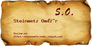 Steinmetz Omár névjegykártya